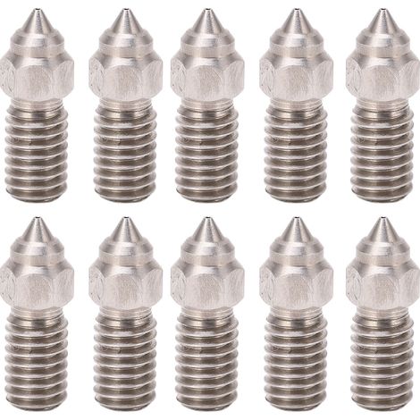 Kit de buses à haut débit en acier inoxydable, 10 pièces, température 0.4mm, buses d'imprimante 3D pour Neptune 4 Pro (1/5)