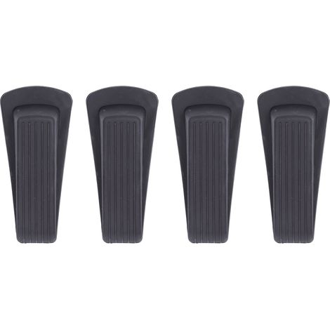 Quatre butées de porte en caoutchouc coupe-vent à rayures, adaptées aux moquettes, aux portes robustes, aux portes en bois et aux portes vitrées. (1/5)