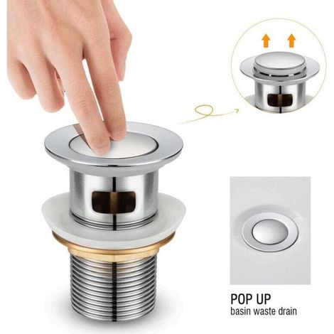 YMYNY Robinet mitigeur d'évier universel à vidage automatique Click Clack -