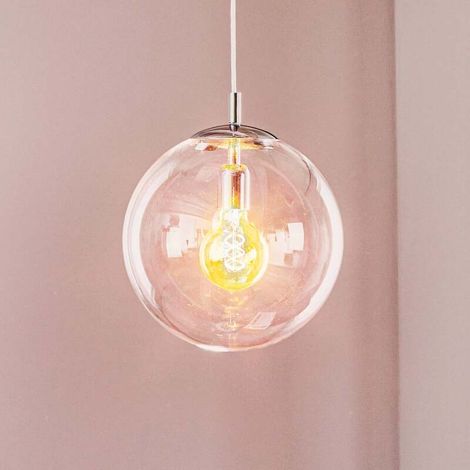[GEBRAUCHT] B-Ware Hängelampe 562 LED Hängeleuchte Pendellampe dimmbar chrom klar Ø30cm 90cm (1/2)