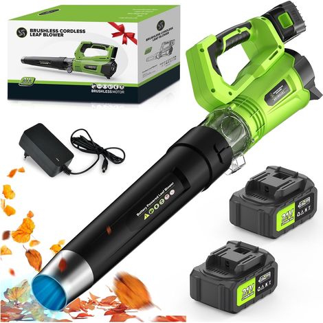 Leaf Blower, with 8000 mAh Battery, Maximum Wind Speed 320 Km/h, 5 Adjustable Wind Speeds and a Turbo Mode, Can Be Used to Clean Garden, Lawn, Leaves and Snow (1/5)