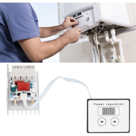 Régulateur de tension numérique électronique ultra-puissant à thyristors de 10 000 W, alimentation externe 220 V CA. (1/5)