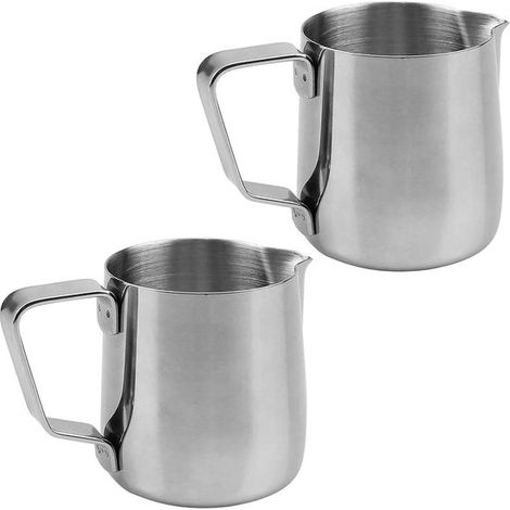 Milchkännchen aus Edelstahl – für Latte Art – 2 Stück – 150 ml (1/5)