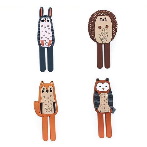 Pack Animal Shape Magnetic Hooks for Refrigerator, Whiteboard and Any Magnetic Surface (Mixed Colors)