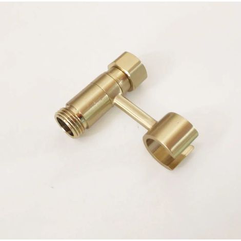 (Support) Pulvérisateur de bidet portatif double action en or brossé pour arrosoir de toilettes, robinet de bidet, pommeau de douche de bidet pour autonettoyage (1/5)