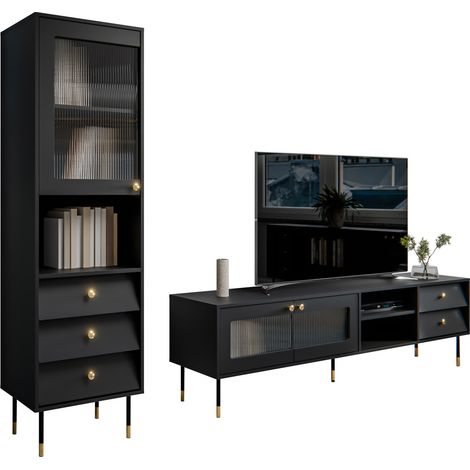 Conjunto de salón Feletri 109, Negro