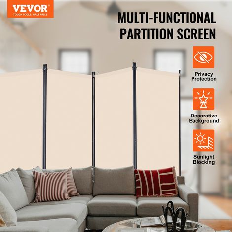 Paravent Multifonctionnel à 4 Panneaux, Cloison de Séparation Autoportant 346,4 x 184 cm, Séparateur de Pièces Intérieur Pliable, B… (1/5)