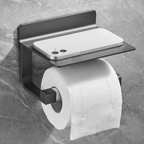 Toilettenpapierhalter, Toilettenpapierhalter, Wandmontage, Toilettenpapierhalter, Toilettenpapierhalter, graues Metall