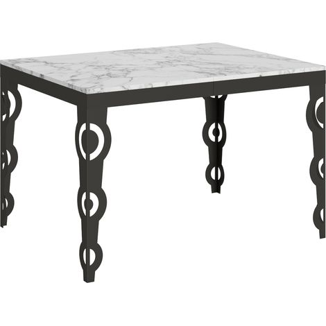 Tavolo "Como" allungabile in legno per sala da pranzo -Allungabile fino a 380 cm / Marmo (1/5)