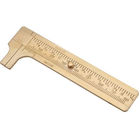 Jauge coulissante en laiton, règle à pied à coulisse, outil de mesure, Double échelle mm/pouce (80mm), 1 pièce (1/5)