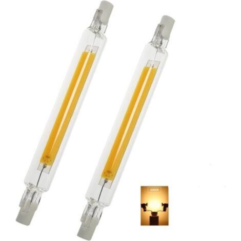 Pr R7S LED Bulb 118mm 10W Dimmable, R7S COB LED Bulbs, R7S LED 118mm High Light Replace 100W Halogen Lamp, Warm White 3000K, AC 220-240V, Pack of 2 (1/4)