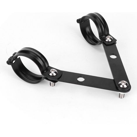 Support de Phare Moto Noir, Collier de Fixation Fourche Universel, Compatible Yamaha Ø51-60mm, Accessoire Moto (1/5)