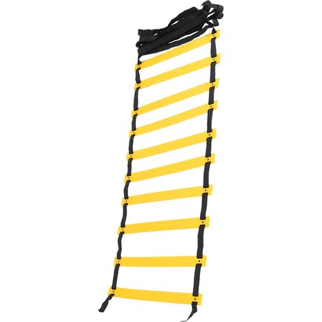 Échelle d'agilité en polypropylène pour entraînement de football, corde noire pour travail des pieds et fitness, accessoire de vitesse. (1/5)