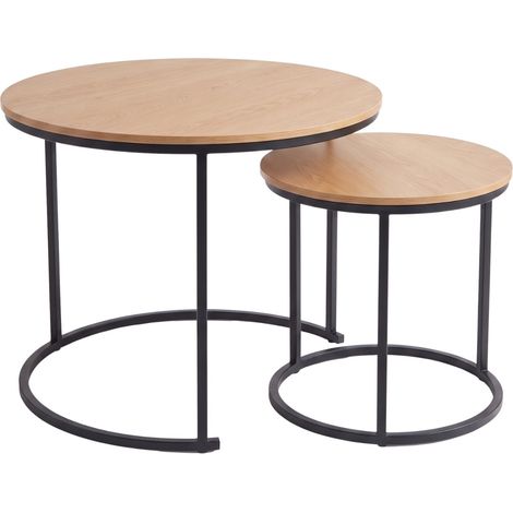 Set aus 2 runden Couchtischen, Ø 60 cm x 50 cm (1/5)