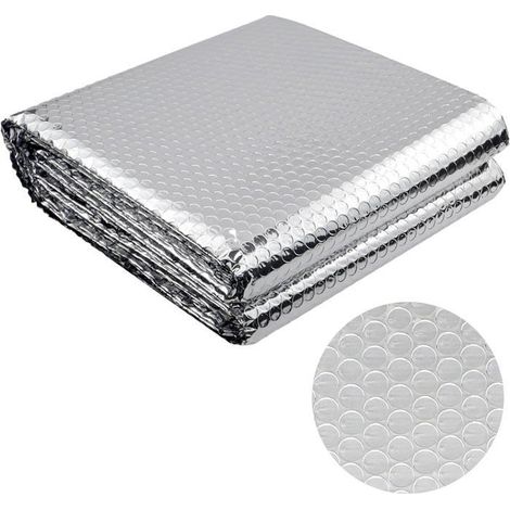 Isolant Thermique, Film à Bulles Épais en Aluminium, 60cm x 5m Feuille Réfléchissante Double Face en Aluminisé, Feuille D'aluminium (1/5)