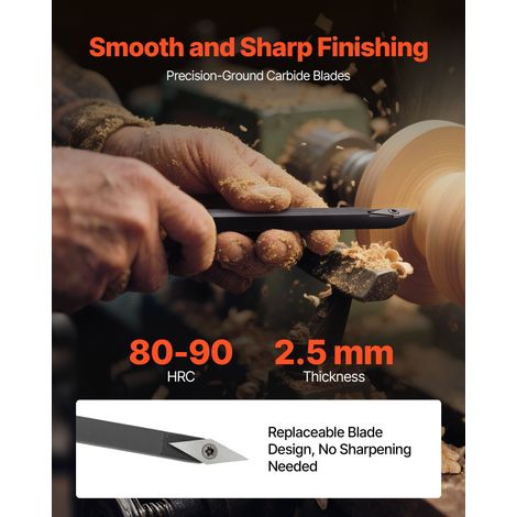 Outils Tournage pour Tour à Bois - 4 PCS Ciseaux à Bois avec (1/5)