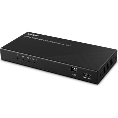 Lindy 38534 Divisor HDMI 8K60 de 2 Puertos con Audio y reducción de Escala (1/5)