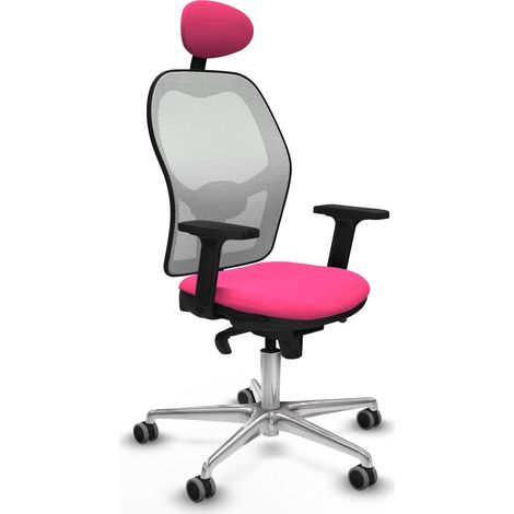 Sedia da ufficio piqueras y crespo Jorquera bianco alluminio rete (1/2)