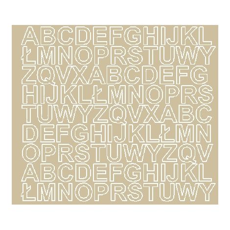 Lettere adesive autoadesive, 2 cm, beige lucide (1/2)