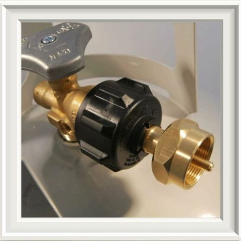 Adaptateur Bouteille Gaz - Laiton - Pour Camping Barbecue Pique-Nique - 1 Pièce (1/4)