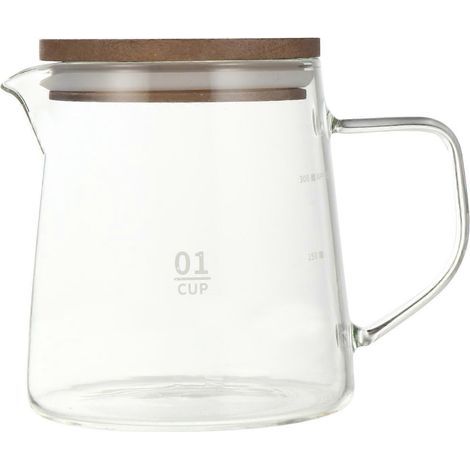 Bouilloire en verre transparent (1 pièce) - Cafetière/Pot à lait/Théière - Fournitures pour la maison-9.5X11CM-Transparent (1/4)
