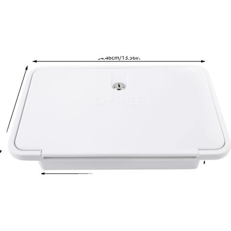Mampara de ducha, materiales duraderos, mecanismo de cierre seguro, color blanco. (1/2)