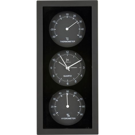 Lowell JA7071N reloj de mesa o pared Reloj de cuarzo Rectángulo Negro (1/2)