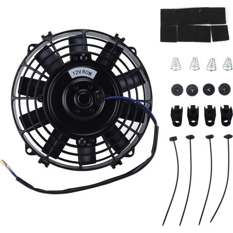 Ventilateur de refroidissement 8 pouces 12V 80W - Design mince pour système AC et intercooler (1/5)