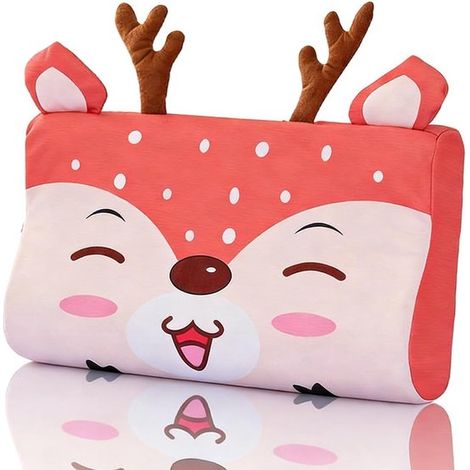 Kinderkissen aus Memory-Schaum, Wiegenkissen, inklusive Kissenbezug, Kinderkissen, Kinderschlafkissen, Unisex (Weihnachtsrentier) (1/5)