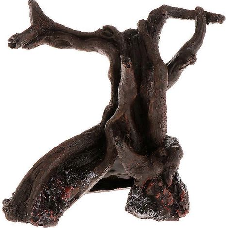 Fisch für die Aquariendekoration, Baumstamm-Höhlenhaus, Harzwurzel-Treibholz-Ornament