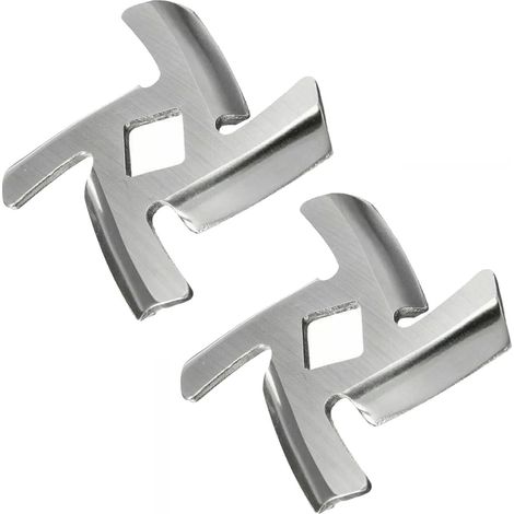 Lame Hachoir a Viande en Acier Inoxydable, Lame pour Hachoir a Viande, Lame pour Hachoir Porkert Numero 5 pour Hachoirs à Viande, Rechange de Hachoir Viande Professionnel (Argent/2 Pieces) (1/5)