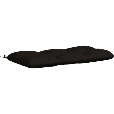 Coussin de banc VIANEN - 120 × 60 × 12 cm - noir - 100 % polyester