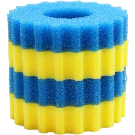 4 espumas filtrantes, amarillas y azules, de 23x5 cm, para filtro CPF-2500, estanque de koi (1/5)
