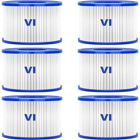 Confezione da 6 cartucce filtranti per vasche idromassaggio gonfiabili Lay-Z-Spa (1/5)