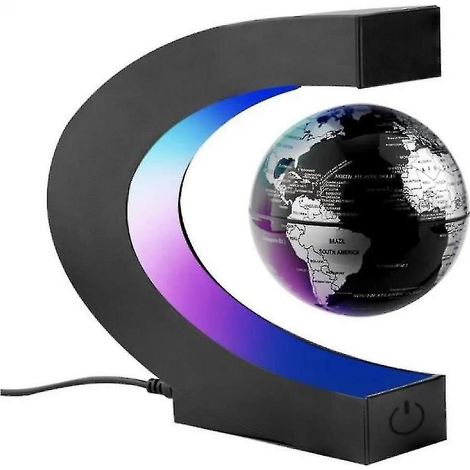 Lampe globe à lévitation en forme de c (argent) (1/3)