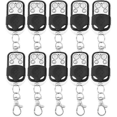Lot de 10 télécommandes de porte de garage 433 MHz pour voiture, clonage de porte de garage (1/4)