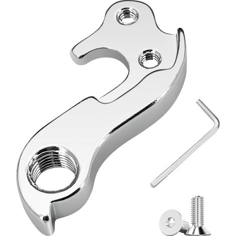 Patte de dérailleur pour vélo Cube GH-085 - Crochet de dérailleur arrière de vélo - Crochet de dérailleur arrière pour vélos - Crochet de suspension de vélo avec 2 vis M4 - Remplacement pour VTT (1/5)