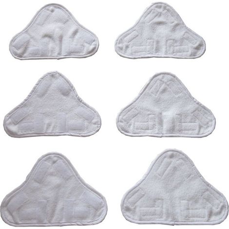 Lot de 6 housses de balai à vapeur, accessoires de tête de balai, coussin de changement de balai triangulaire