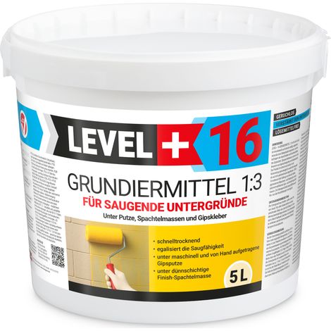 Grundiermittel 1:3 für Innenbereich unter Polymer- Gipsputze Spachtelmassen L+16 - 5L