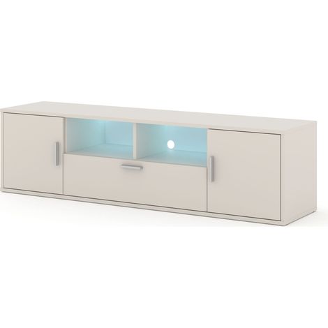 TV-Schrank BLANCA 150 cm Kaschmir – Fernsehmöbel, RTV-Schrank + LED