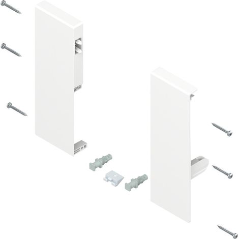 Blum TANDEMBOX Fronthalter, Höhe C, für Innenauszug mit 1-fach Reling, links/rechts, für TANDEMBOX antaro, seidenweiss 2 Stk (1/4)