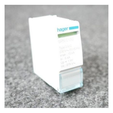 Spn015d Hager - Cartouche Pour Parafoudre Unipolaire De Type 2 - 275 V