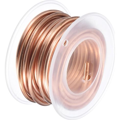 Fil De Cuivre Souple (10 Gauge, 11.5 FT), Fil De Cuivre Nu 99.9% naturel 2.5mm Fil Solide Pour DIY Décoration Jardinage (3.5Meter) (1/5)