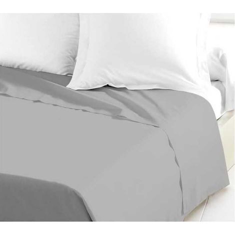 Lenzuolo Superiore Lovely Home Grigio Grigio chiaro 240 x 300 cm