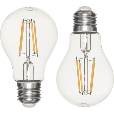 Litecraft Light Bulb E27 Edison Screw 6W LED GLS Warm White Fitting - 2 Pack (1/2)
