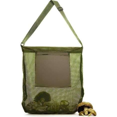 Pilzkorb zum Sammeln von Pilzen, Pilzjagdtasche, faltbare Futtertasche, atmungsaktive Mesh-Futtertasche