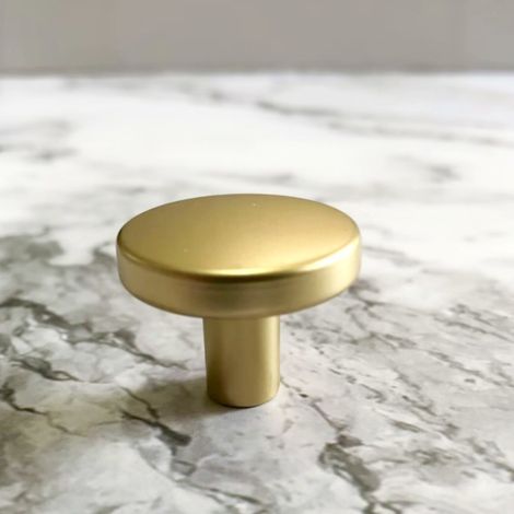Boutons De Meuble En Laiton Brossé, Boutons De Tiroir De Commode En Or, Pour Armoires, Placards, Salle, Bain Et Cuisine, Lot De 10 (30mm Champignon) (1/5)