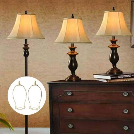 PA Support D'abat-jour, Kit de Harpe de Lampe adapté à la Fois à la Tige de Lampe Standard et à la Base de Lumière E26 UNO Fitter Adaptateur (1/4)