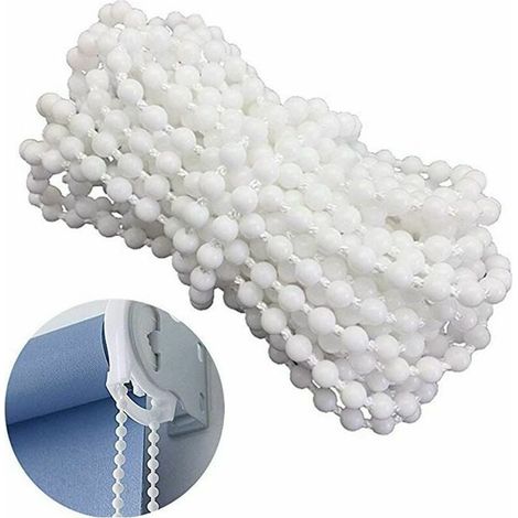 (10 mètres) avec 10 connecteurs pour store enrouleur, cordon de chane à perles, cordon vénitien vertical pour store enrouleur, pièces de rechange, accessoires de réparation (blanc) (1/5)