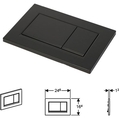 Panneau Caché Sigma30 Noir Bandeau Bouton Remplissage Toilette-AUTRES
